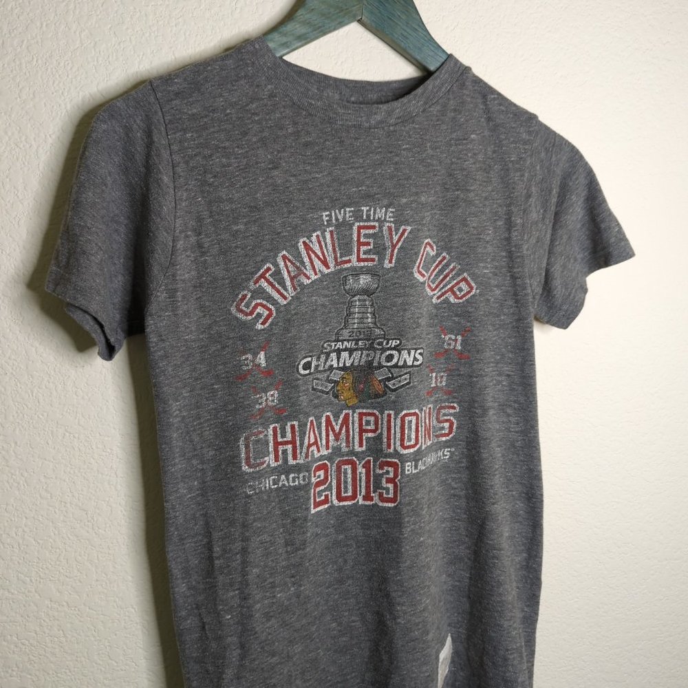 Retro Brand Blackhawks Stanley Cup Champions Tee